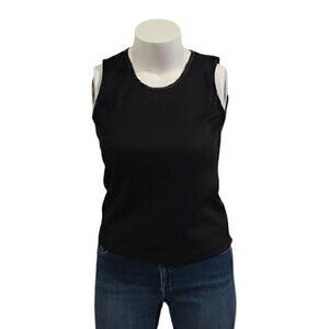 [Alia] Black Jewel Neck Tank - Size M